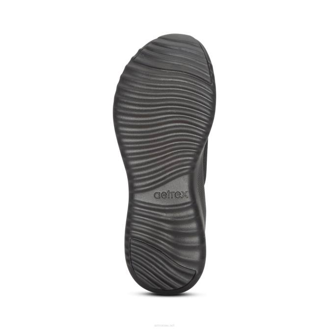 نحيف أسود Aetrex حذاء رياضي داعم قوس كارلي NJ62112
