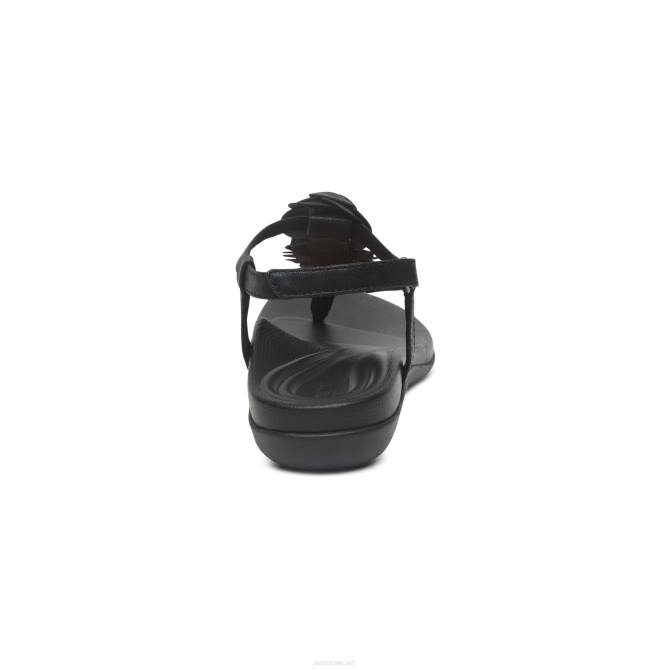 نحيف أسود Aetrex صندل ثونغ شارلي NJ62115
