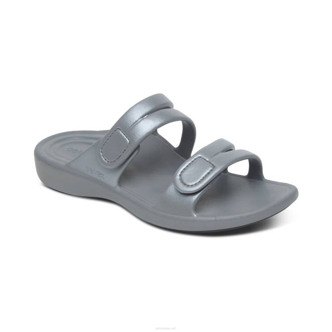 نحيف رمادي Aetrex جاني سبورت سلايد NJ62163