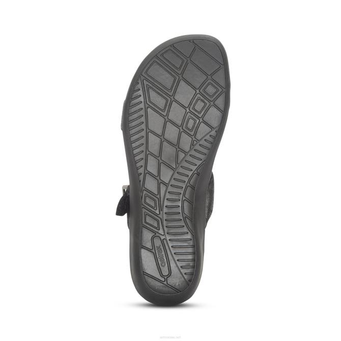 نحيف أسود Aetrex صندل دعم قوس ميمي NJ62184