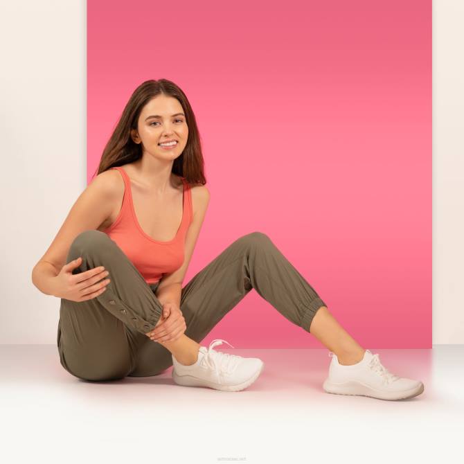 نحيف أبيض Aetrex حذاء رياضي داعم قوس كارلي NJ62189