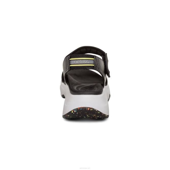 نحيف أسود Aetrex صندل رياضي NJ62290