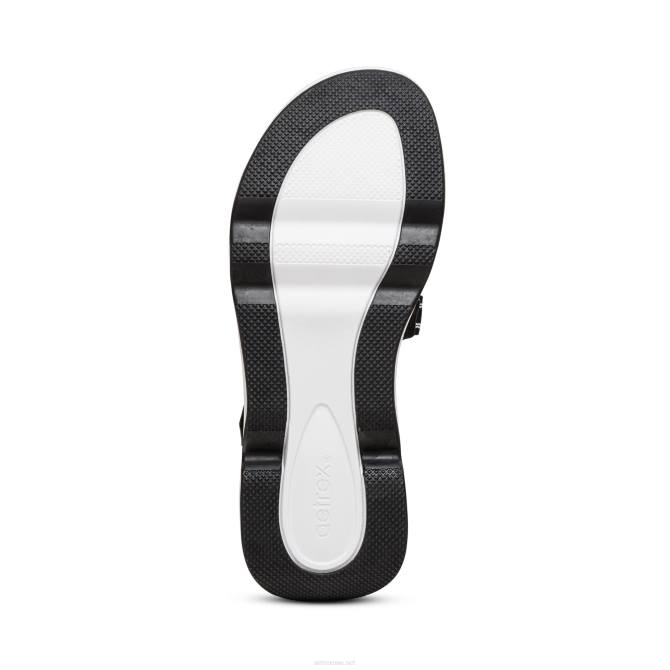 نحيف أسود Aetrex صندل رياضي قابل للتعديل مارز NJ62294