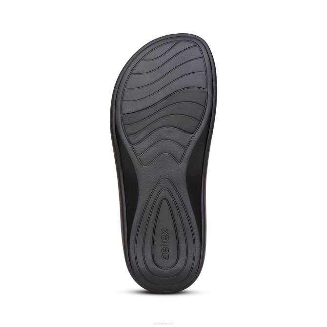 نحيف أسود Aetrex صندل جيليان سبورت NJ6252