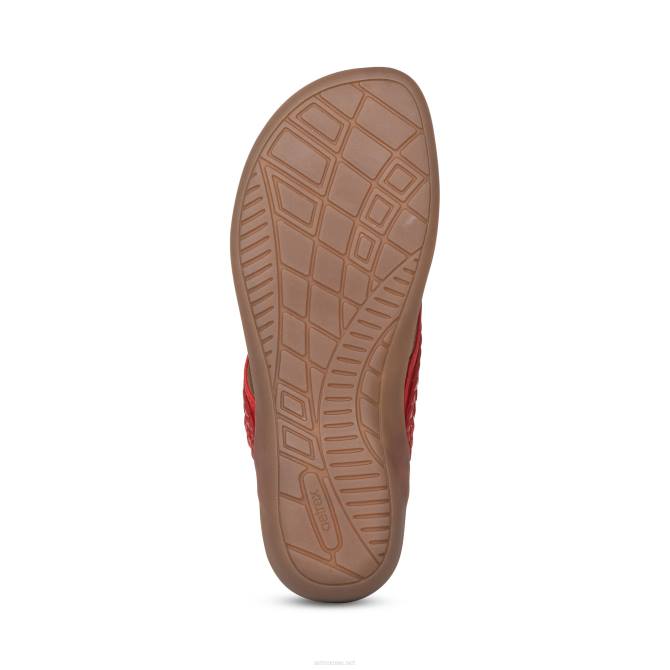 نحيف أحمر Aetrex إيمي مضفر ثونغ NJ6290