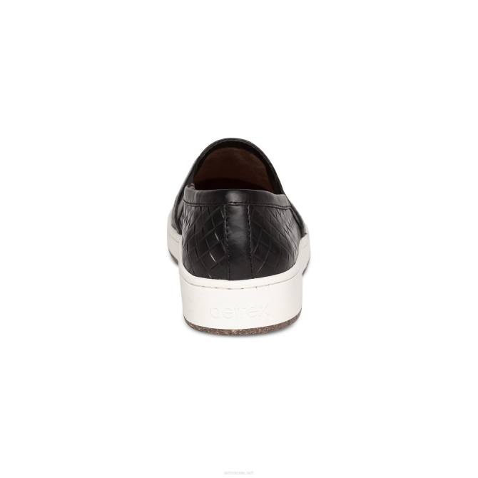 نحيف أسود Aetrex حذاء رياضي مريح سهل الارتداء من kenzie NJ6281
