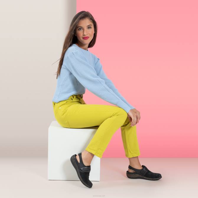 نحيف أسود Aetrex leni slingback قبقاب NJ62191