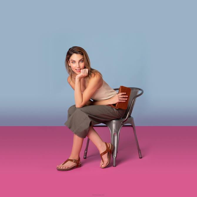 نحيف كونياك Aetrex هاربر قابل للتعديل ثونغ slingback NJ6240